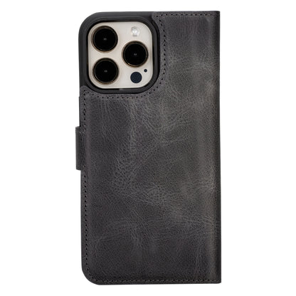 Magic iPhone 16 Pro Max Detachable Genuine Leather Case