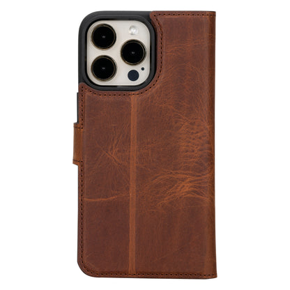 Magic iPhone 16 Pro Max Detachable Genuine Leather Case