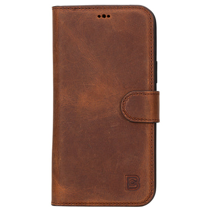 Magic iPhone 16 Plus Detachable Genuine Leather Case