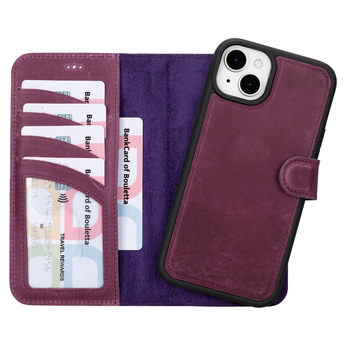 Magic iPhone 16 Detachable Genuine Leather Case