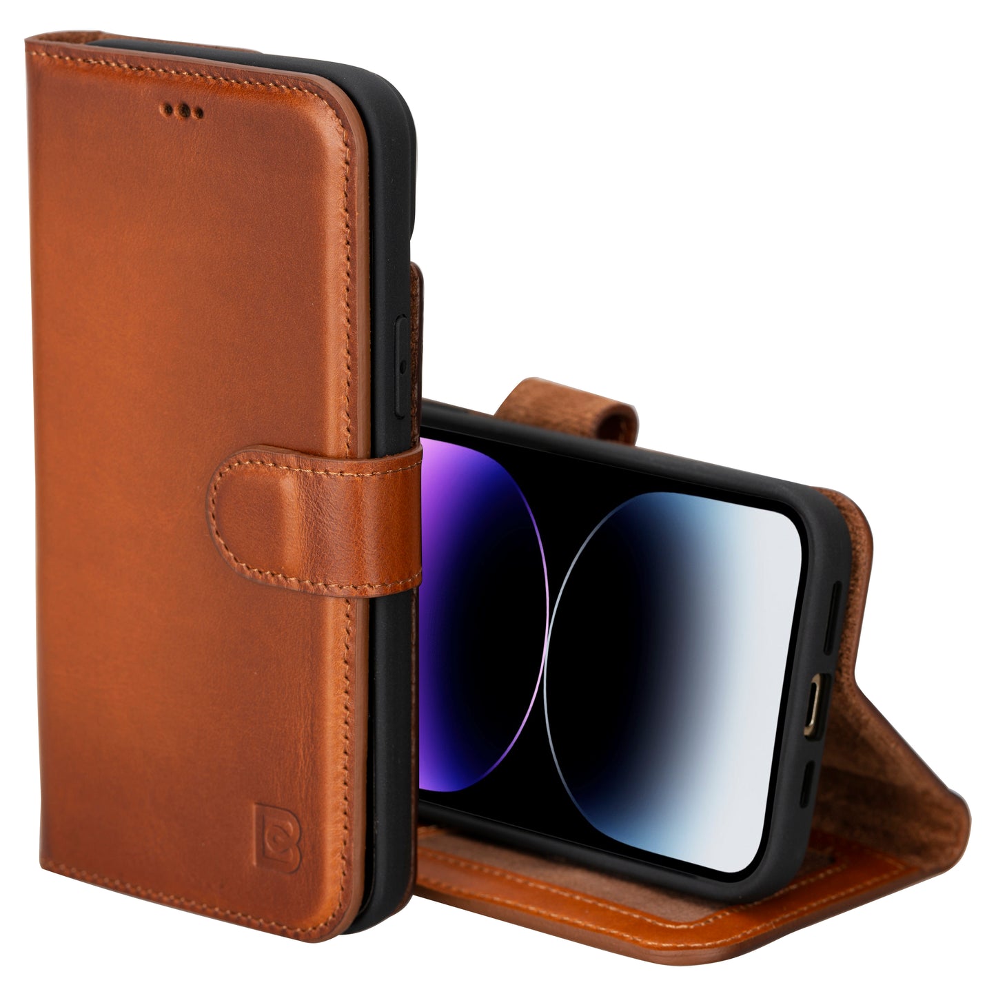 Magic iPhone 16 Detachable Genuine Leather Case