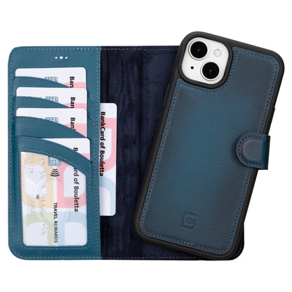 Magic iPhone 16 Detachable Genuine Leather Case