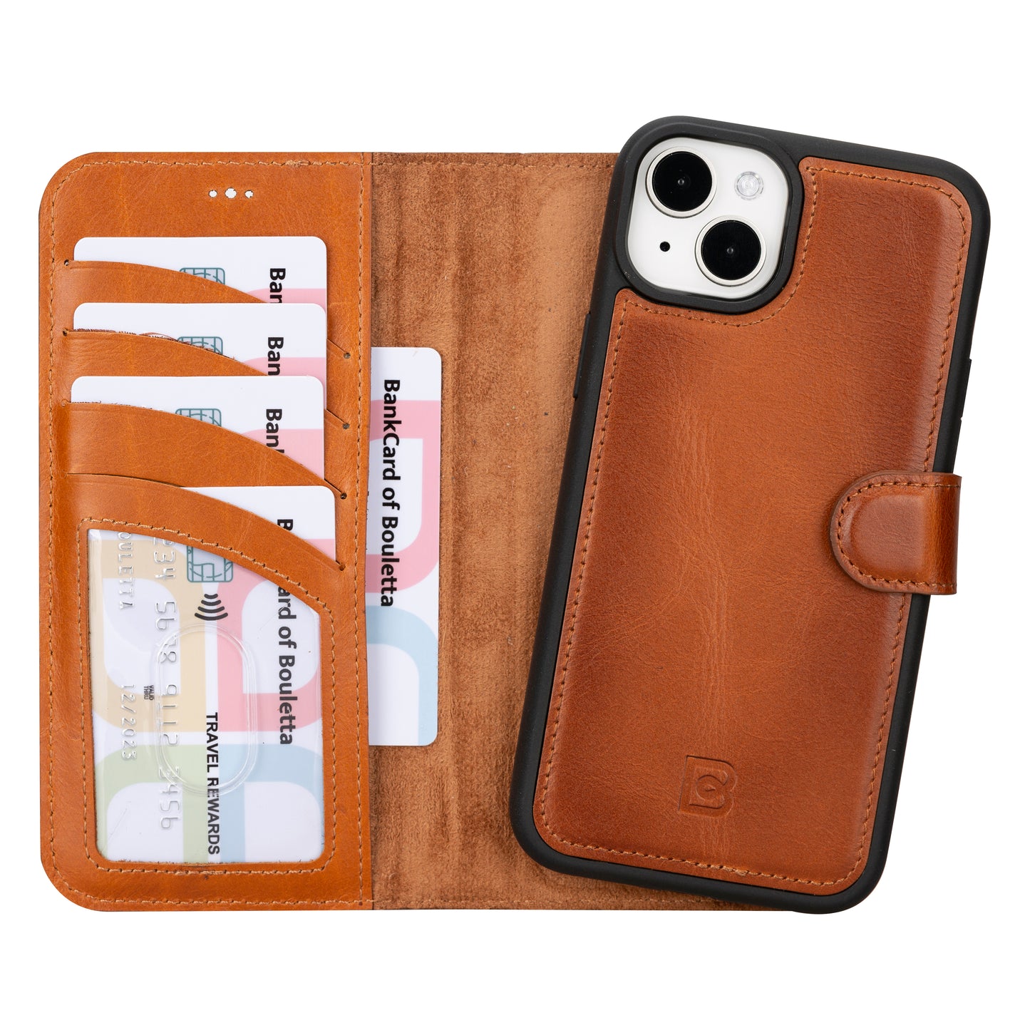 Magic iPhone 16 Detachable Genuine Leather Case