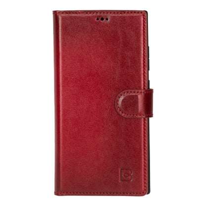 Magic Samsung Galaxy S24 Series Detachable Genuine Leather Wallet Case - MW