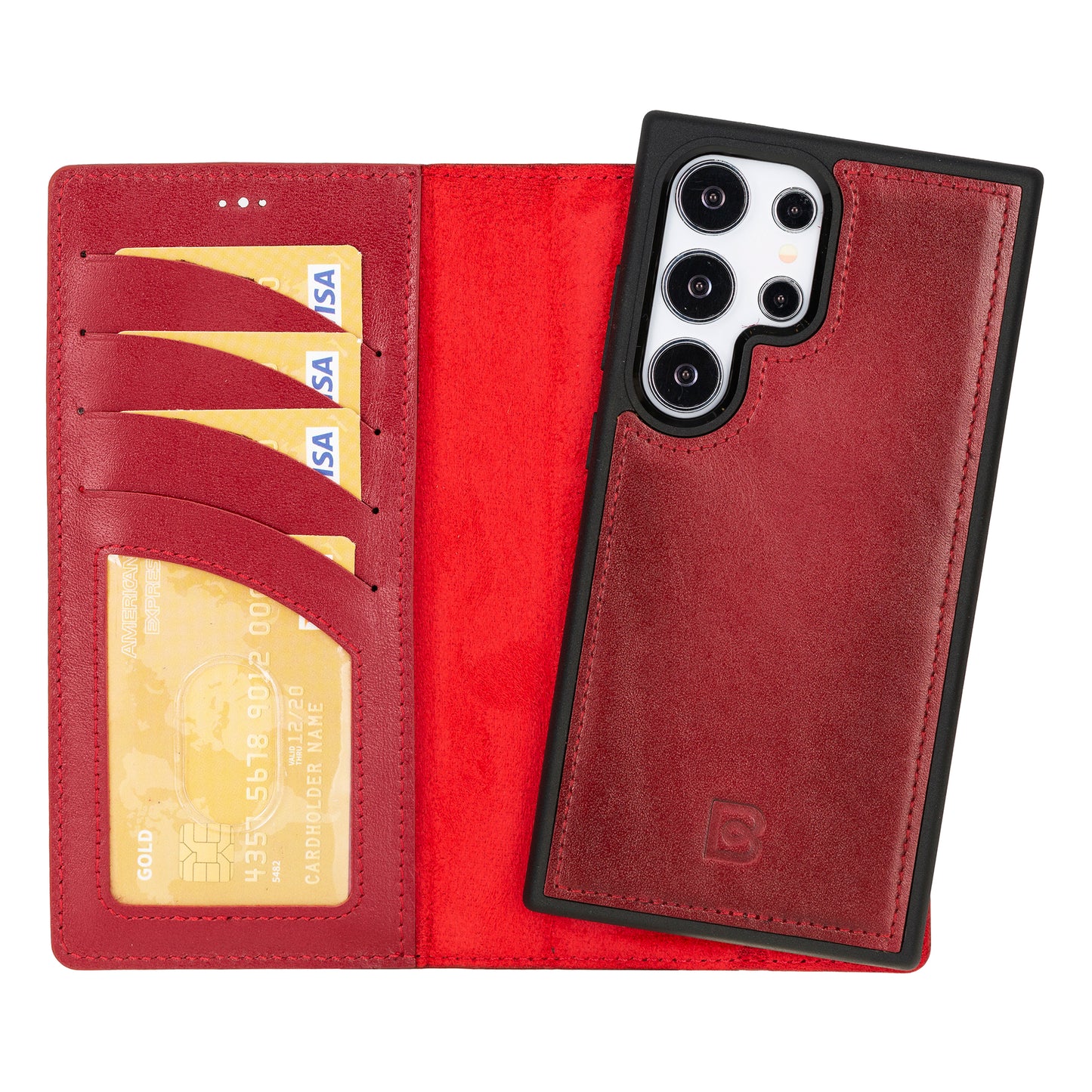 Magic Samsung Galaxy S24 Series Detachable Genuine Leather Wallet Case - MW