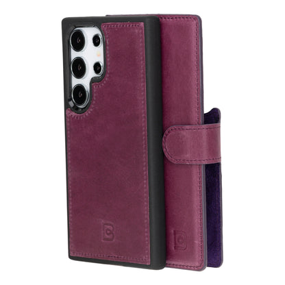 Magic Samsung Galaxy S24 Series Detachable Genuine Leather Wallet Case - MW