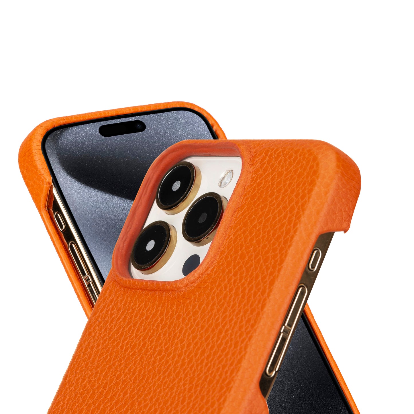 F360 iPhone 15 Series Full Genuine Leather Back Cover