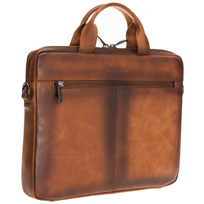 Apollo Leather Business Briefcase / Laptop Case 14"