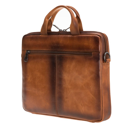 Apollo Leather Business Briefcase / Laptop Case 14"