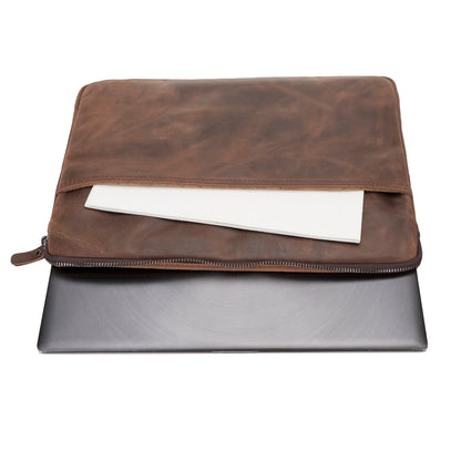 Awe Slim Leather Laptop / Tablet Bag