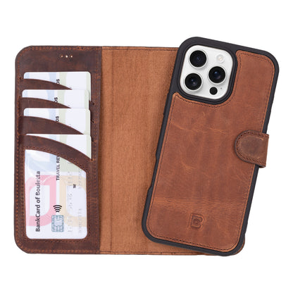 Magic iPhone 16 Pro Max Detachable Leather Wallet Case