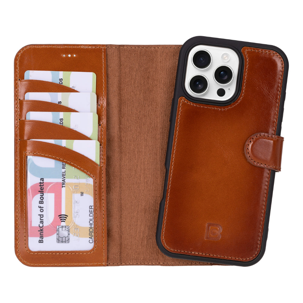 Magic iPhone 16 Pro Max Detachable Leather Wallet Case