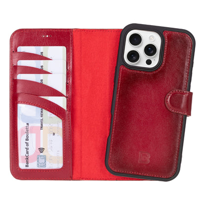 Magic iPhone 16 Pro Max Detachable Leather Wallet Case