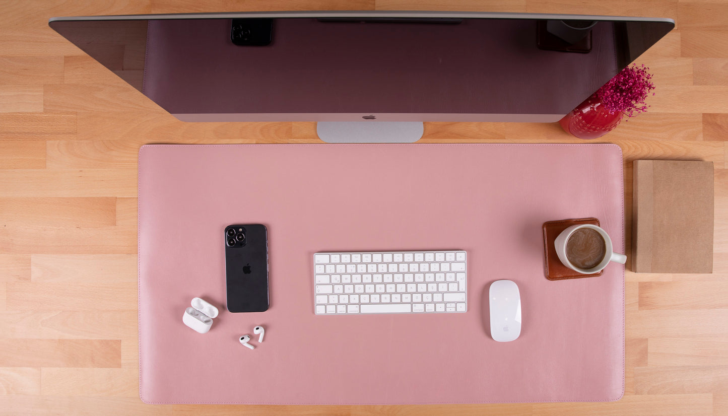 Natural Leather Desk Mat Large
