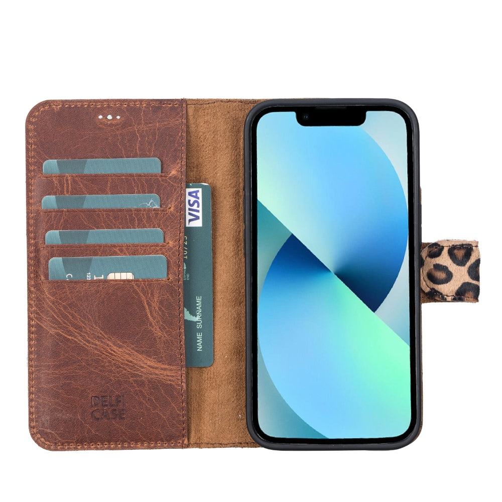 Delfi, Magic Leather iPhone 13 Detachable Wallet Case