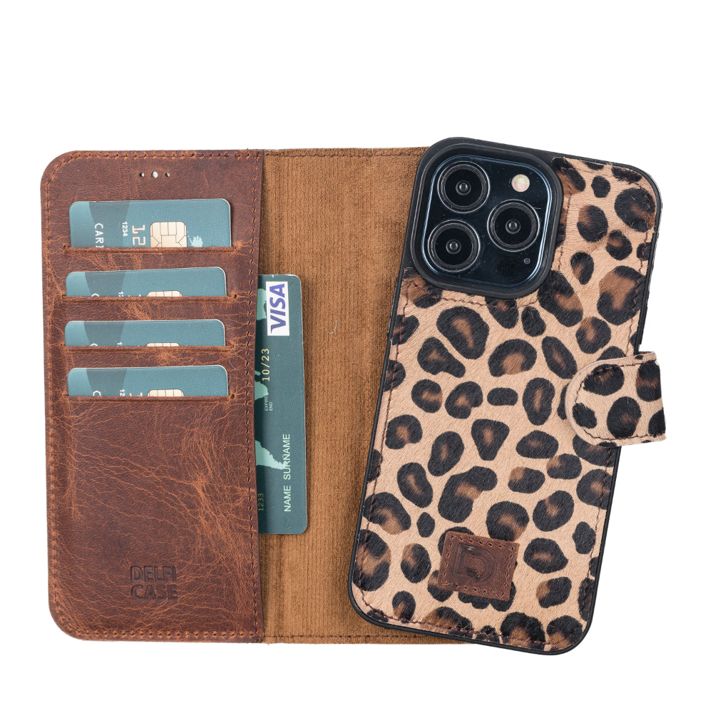 Delfi, Magic Leather iPhone 13 Pro Detachable Wallet Case