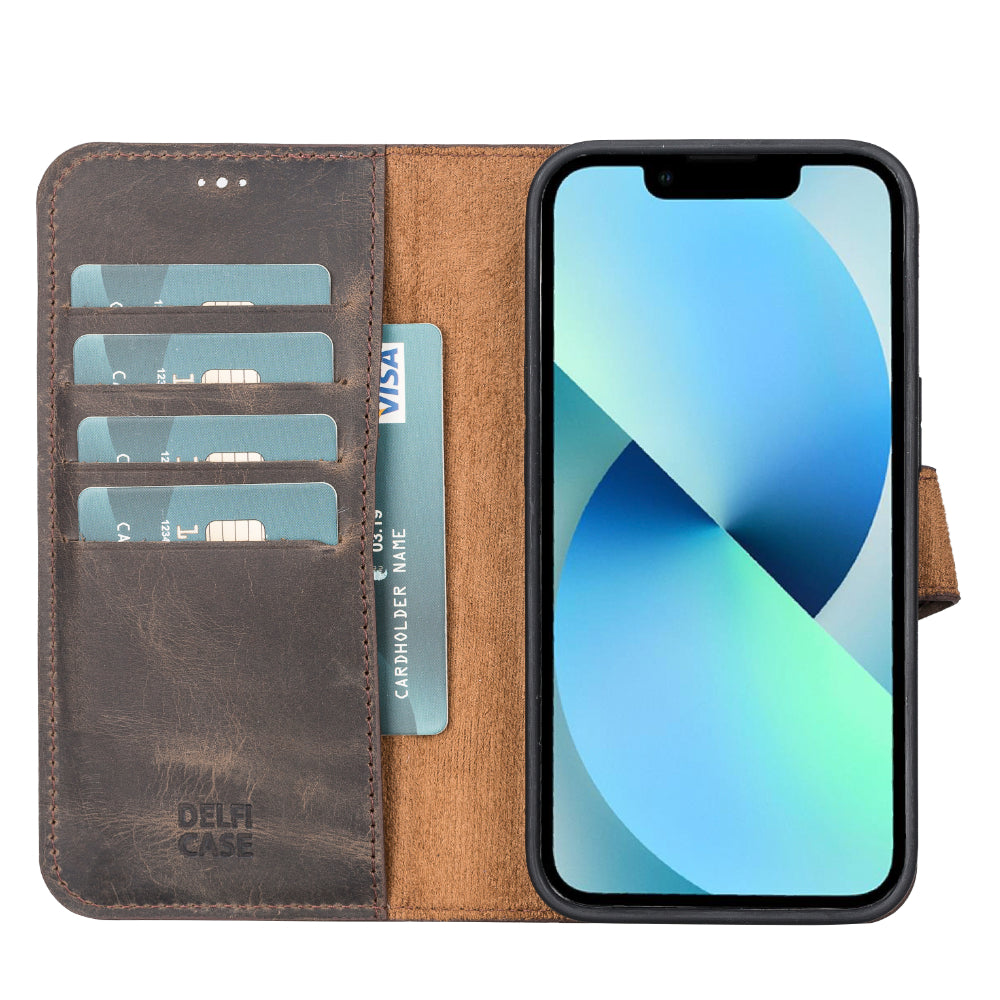 Delfi, Magic Leather iPhone 13 Pro Detachable Wallet Case