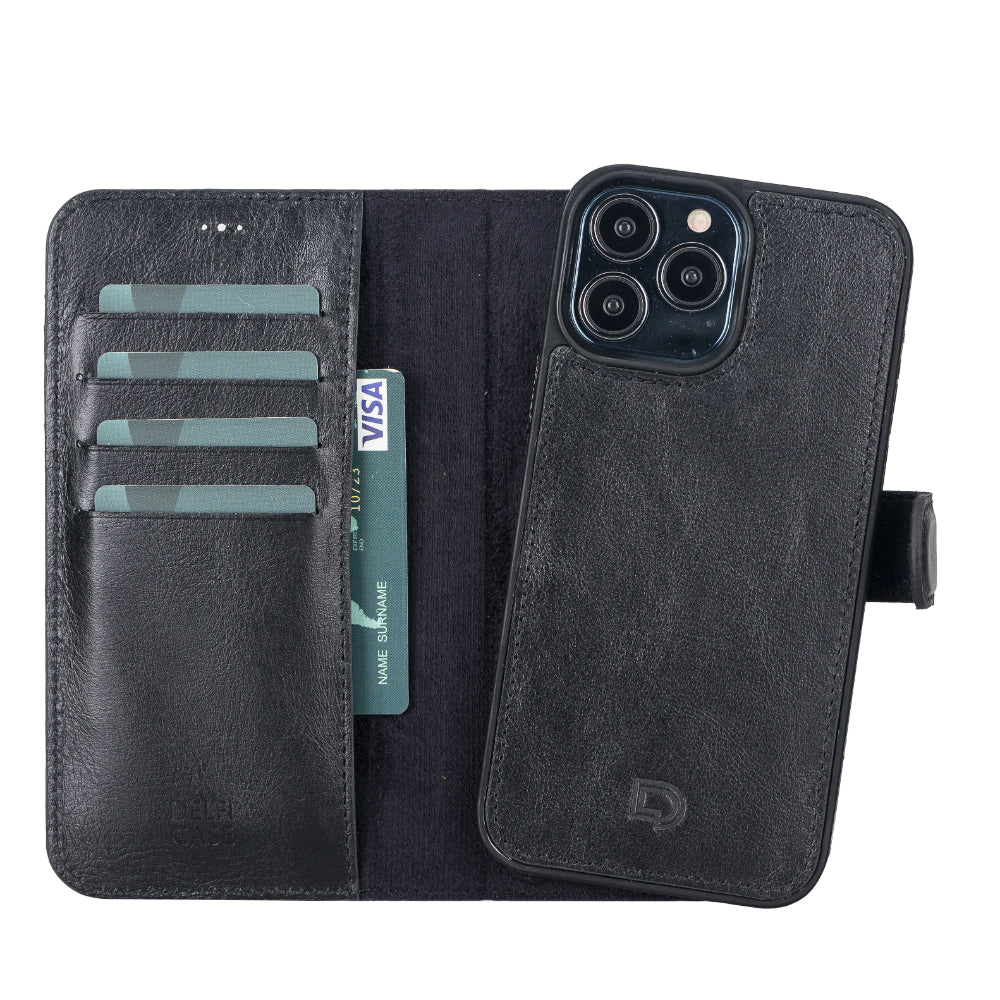 Delfi, Magic Leather iPhone 13 Pro Max Detachable Wallet Case