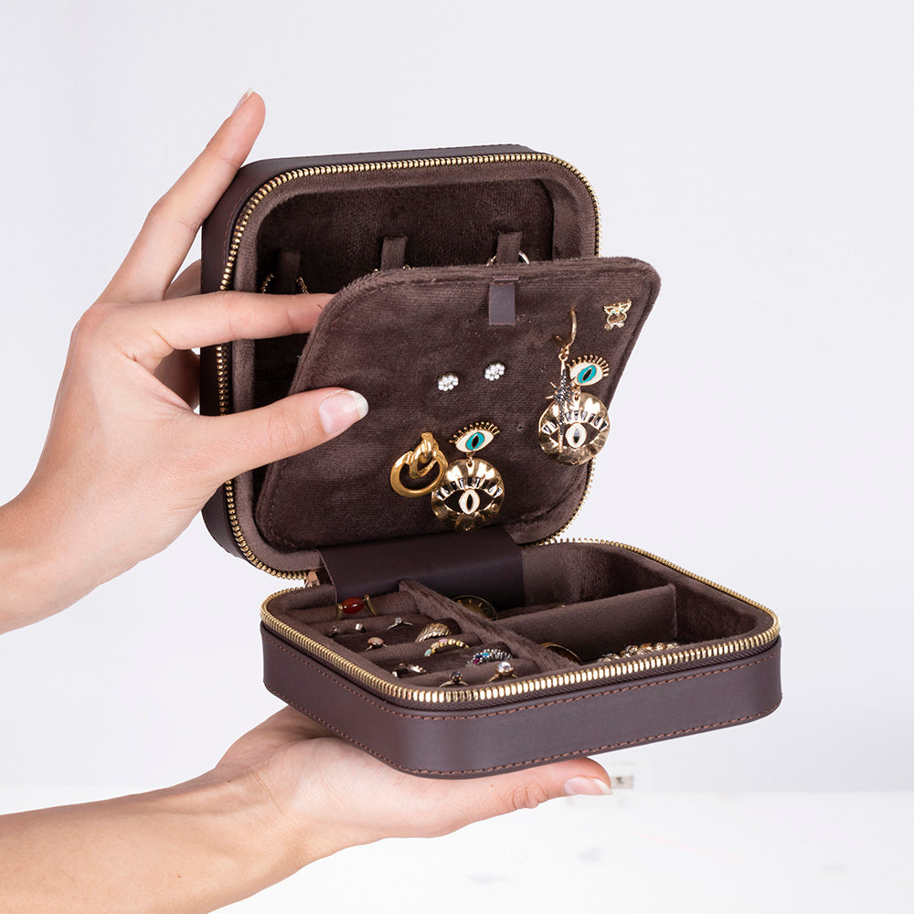 Amanda Leather Jewelry Box, Large