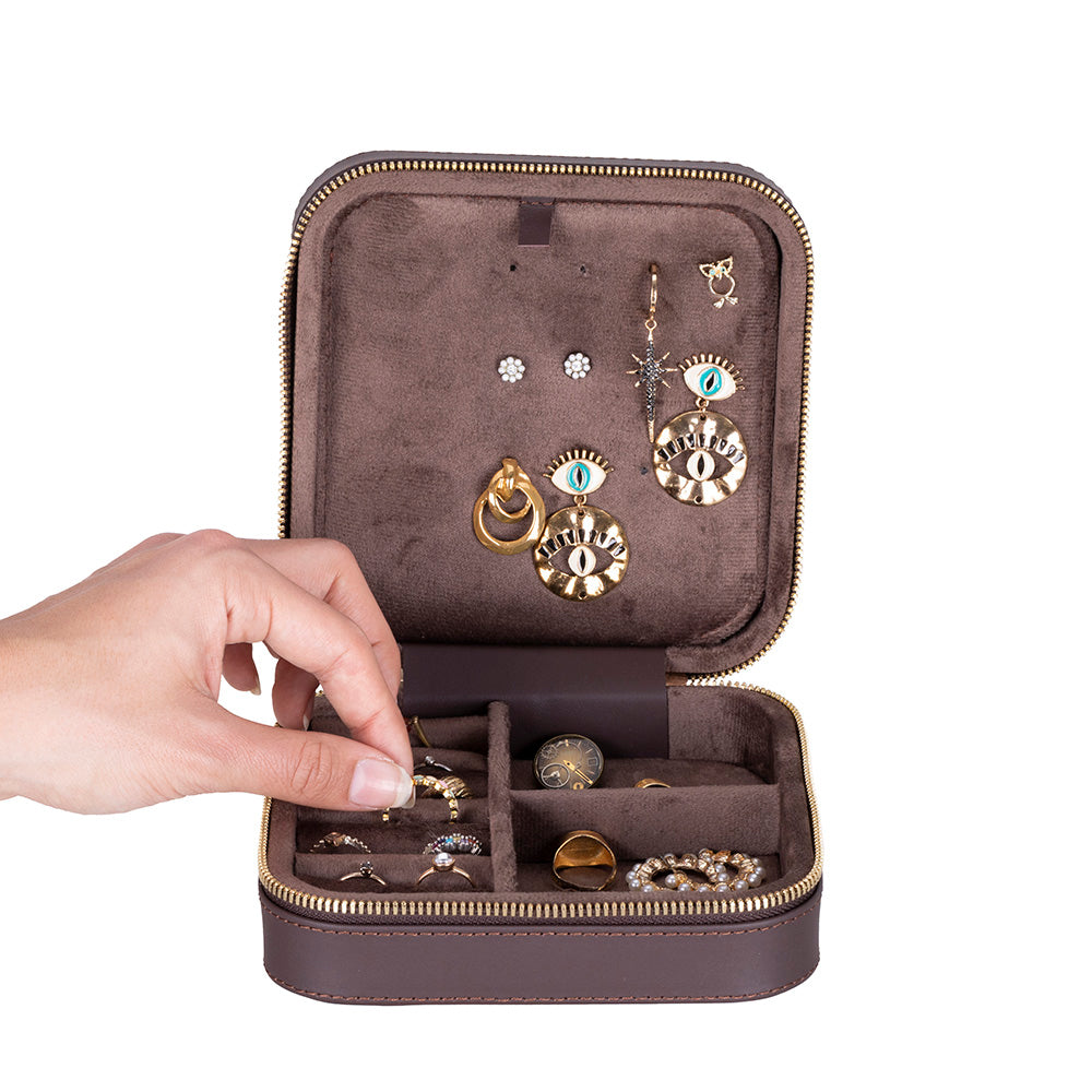 Amanda Leather Jewelry Box, Large