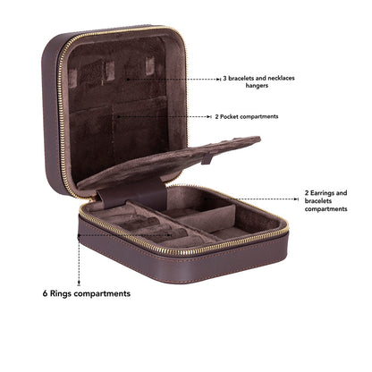 Amanda Leather Jewelry Box, Large