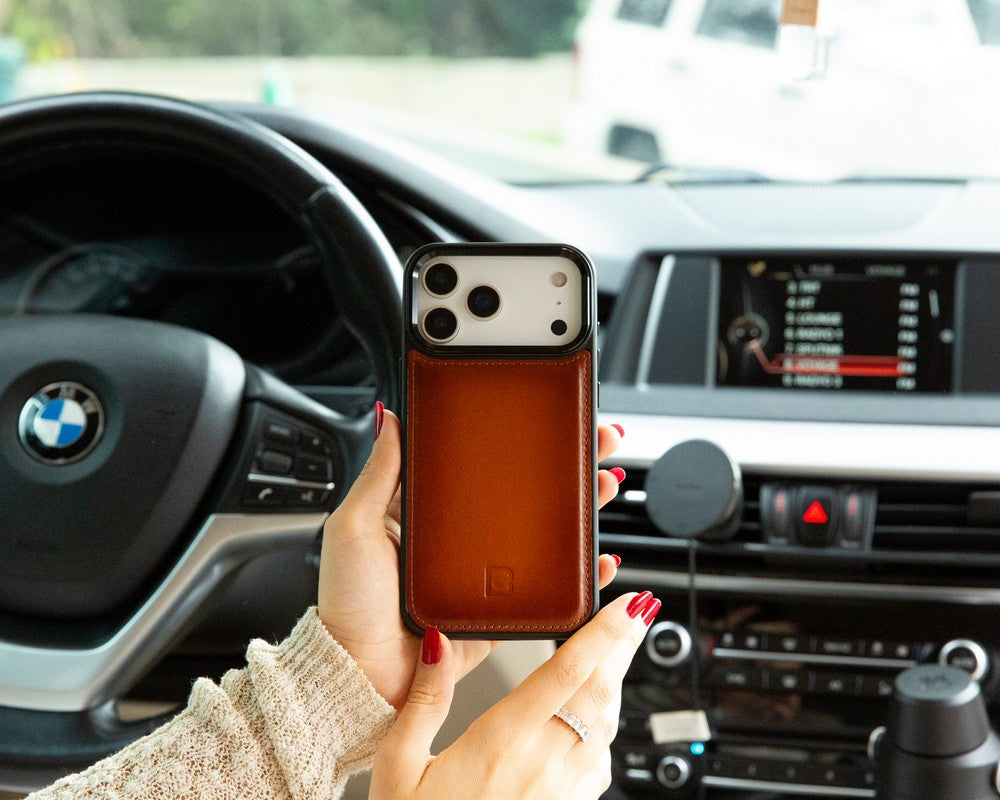 Flex Cover Leather iPhone 17 Pro Case with Card Holder