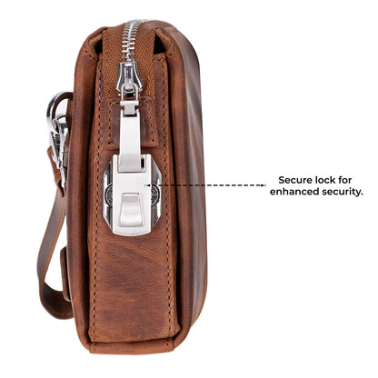 Lupus Leather Clutch Bag