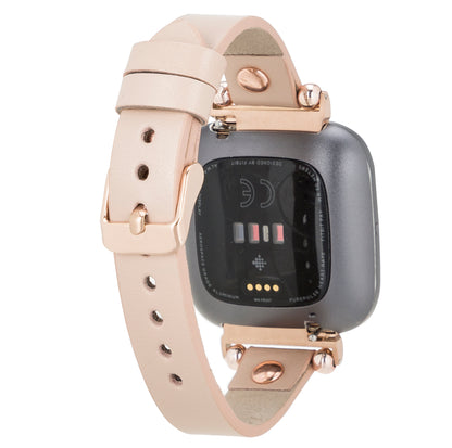 Ferro Leather Apple Watch Band with Rose Gold Trok