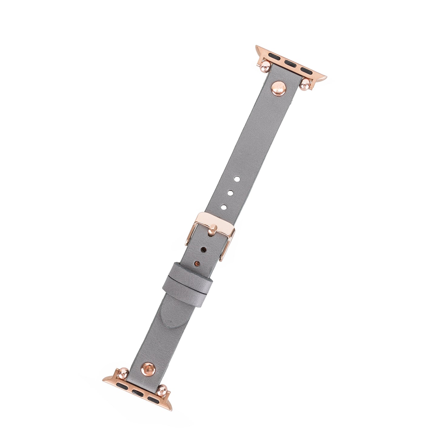 Ferro Leather Apple Watch Band with Rose Gold Trok