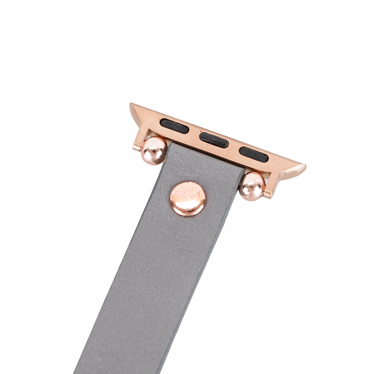 Ferro Leather Apple Watch Band with Rose Gold Trok