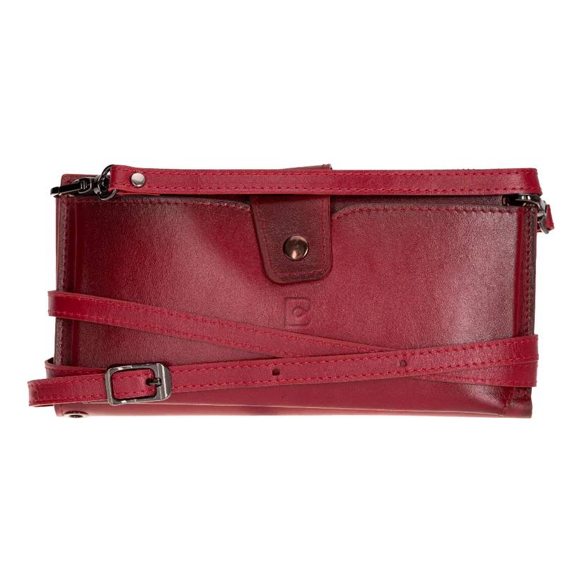 Lozan Strap Leather Crossbody Wallet