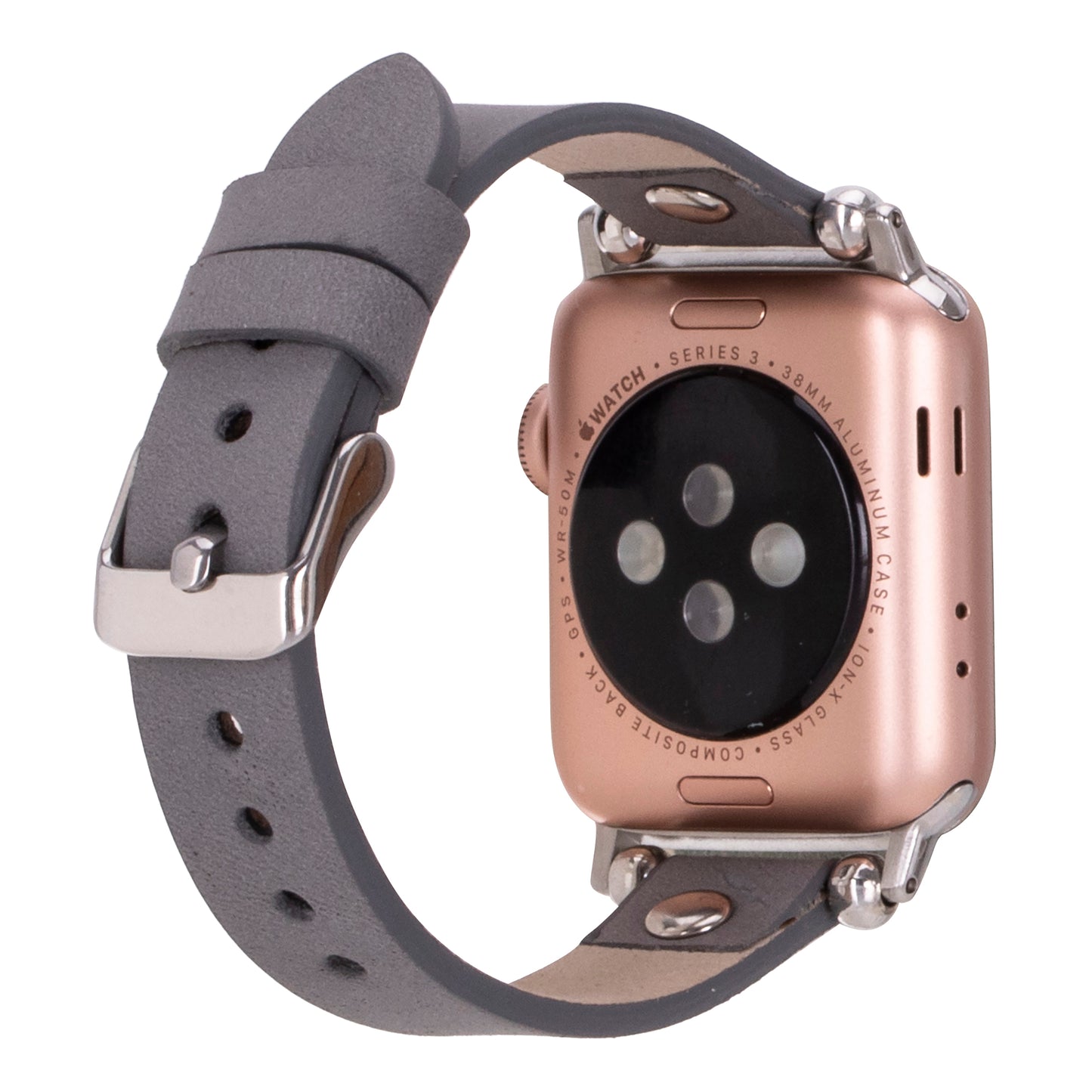 Ferro Apple Watch Leather Band with Silver Trok