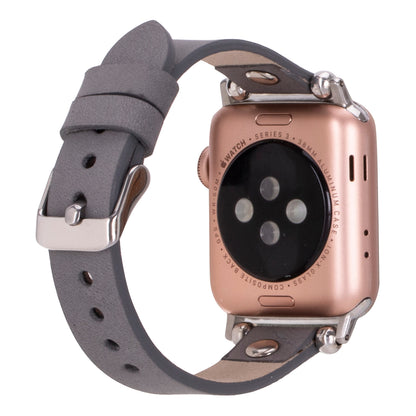 Ferro Apple Watch Leather Band with Silver Trok