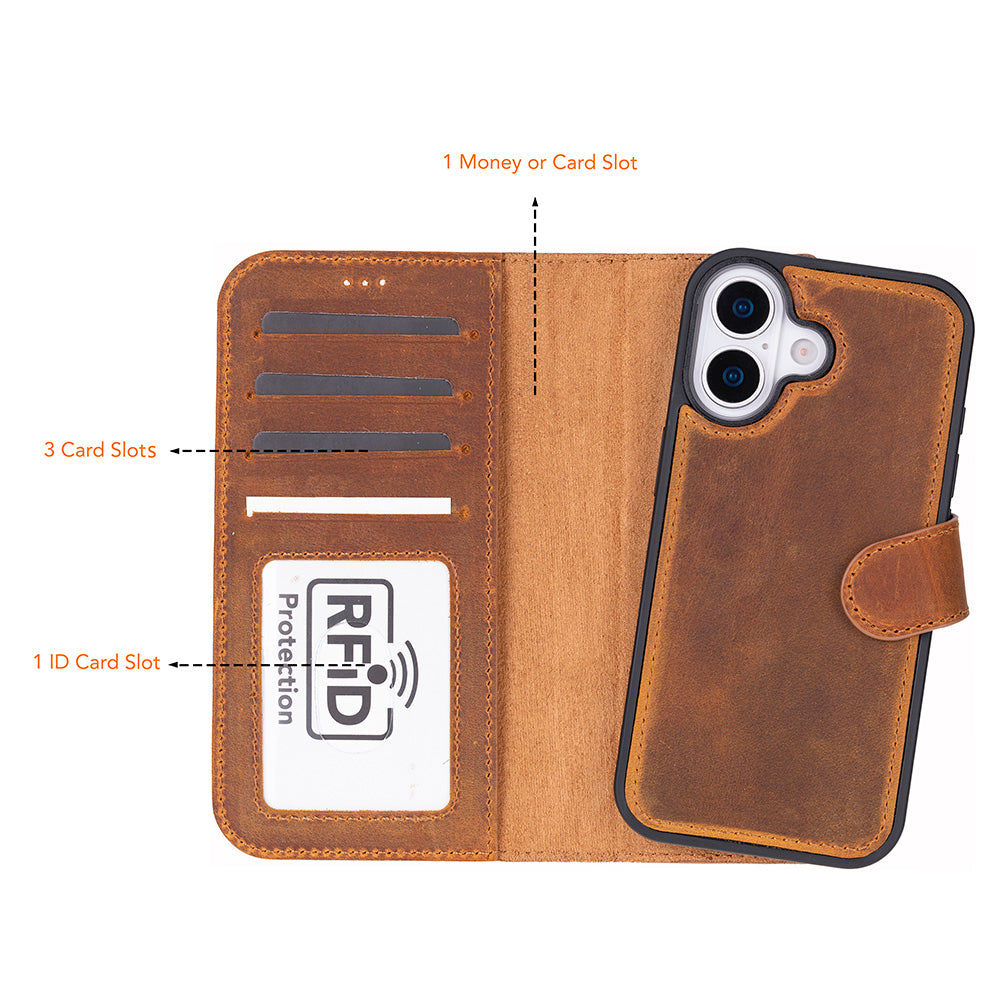 Magic iPhone 17 Leather Detachable Wallet Case