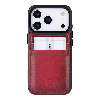 Flex Cover Leather iPhone 17 Pro Case with Card Holder