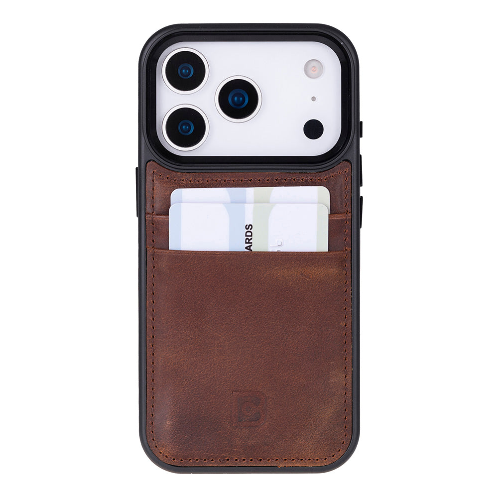 Flex Cover Leather iPhone 17 Pro Case with Card Holder