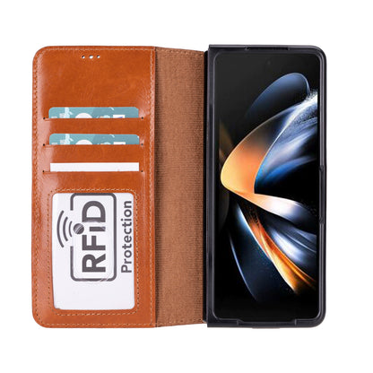 Wallet Case Samsung Galaxy Z Fold 5 Non-Detachable Genuine Leather Wallet Case - WC