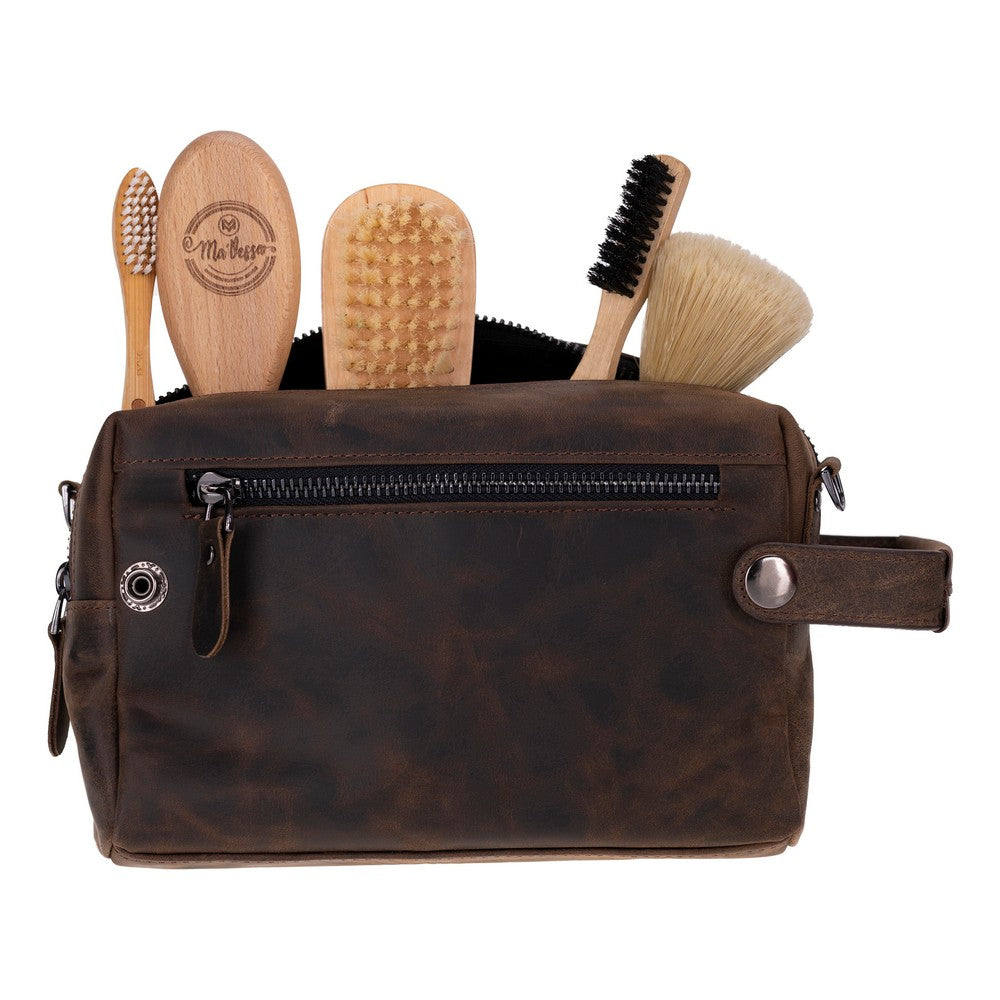 Tiger Leather Dopp Kit