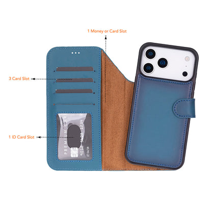Magic iPhone 17 Pro Max Leather Detachable Wallet Case