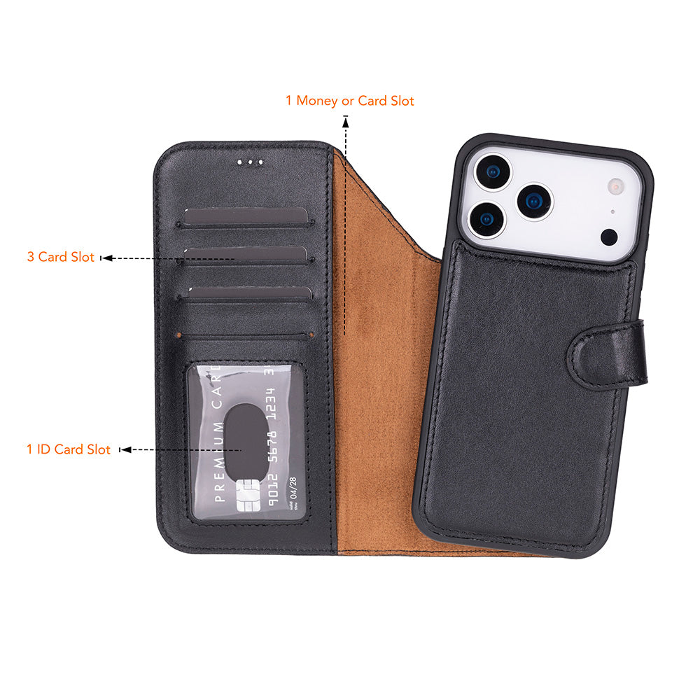 Magic iPhone 18 Pro Max Leather Detachable Wallet Case