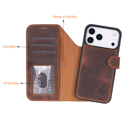 Magic iPhone 18 Pro Max Leather Detachable Wallet Case