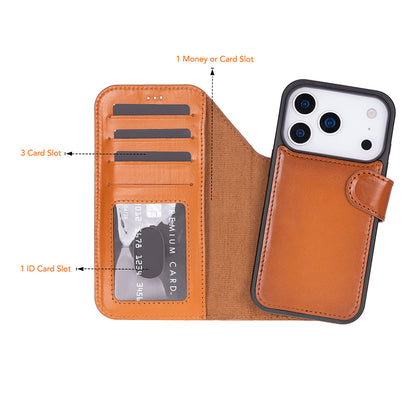 Magic iPhone 18 Pro Max Leather Detachable Wallet Case