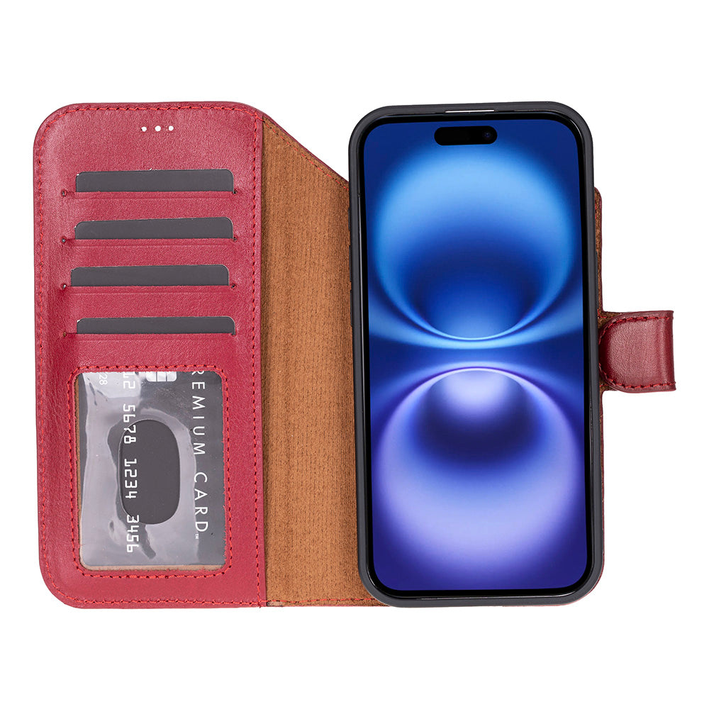 Magic iPhone 17 Air Detachable Leather Wallet Case