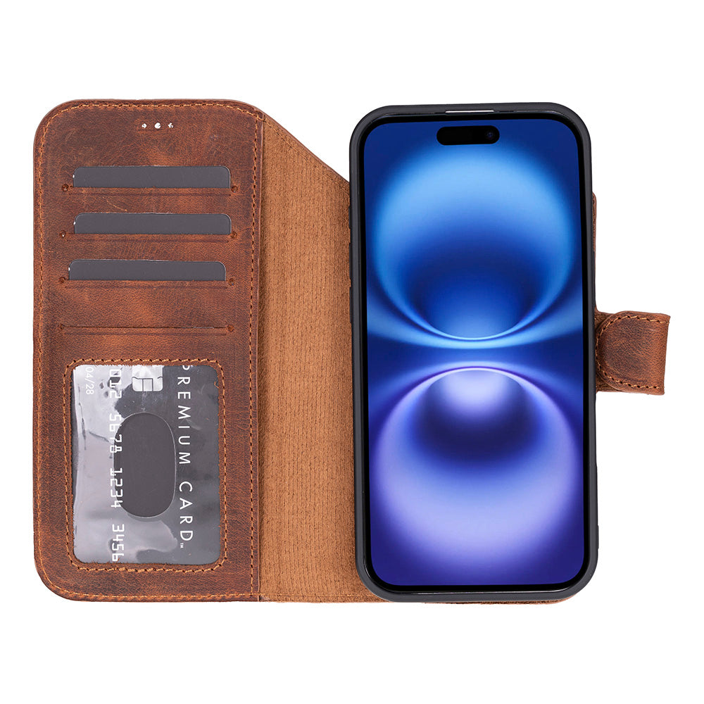 Magic iPhone 17 Air Detachable Leather Wallet Case