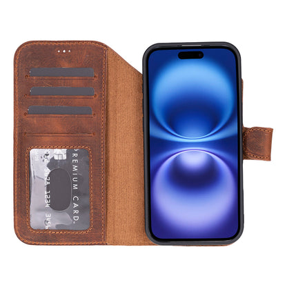 Magic iPhone 17 Air Detachable Leather Wallet Case