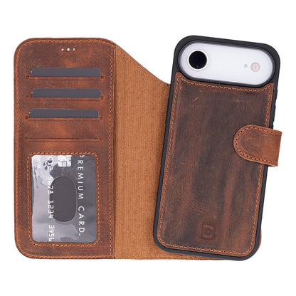 Magic iPhone 17 Air Detachable Leather Wallet Case