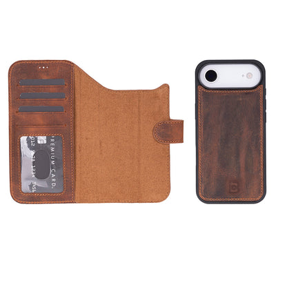 Magic iPhone 17 Air Detachable Leather Wallet Case