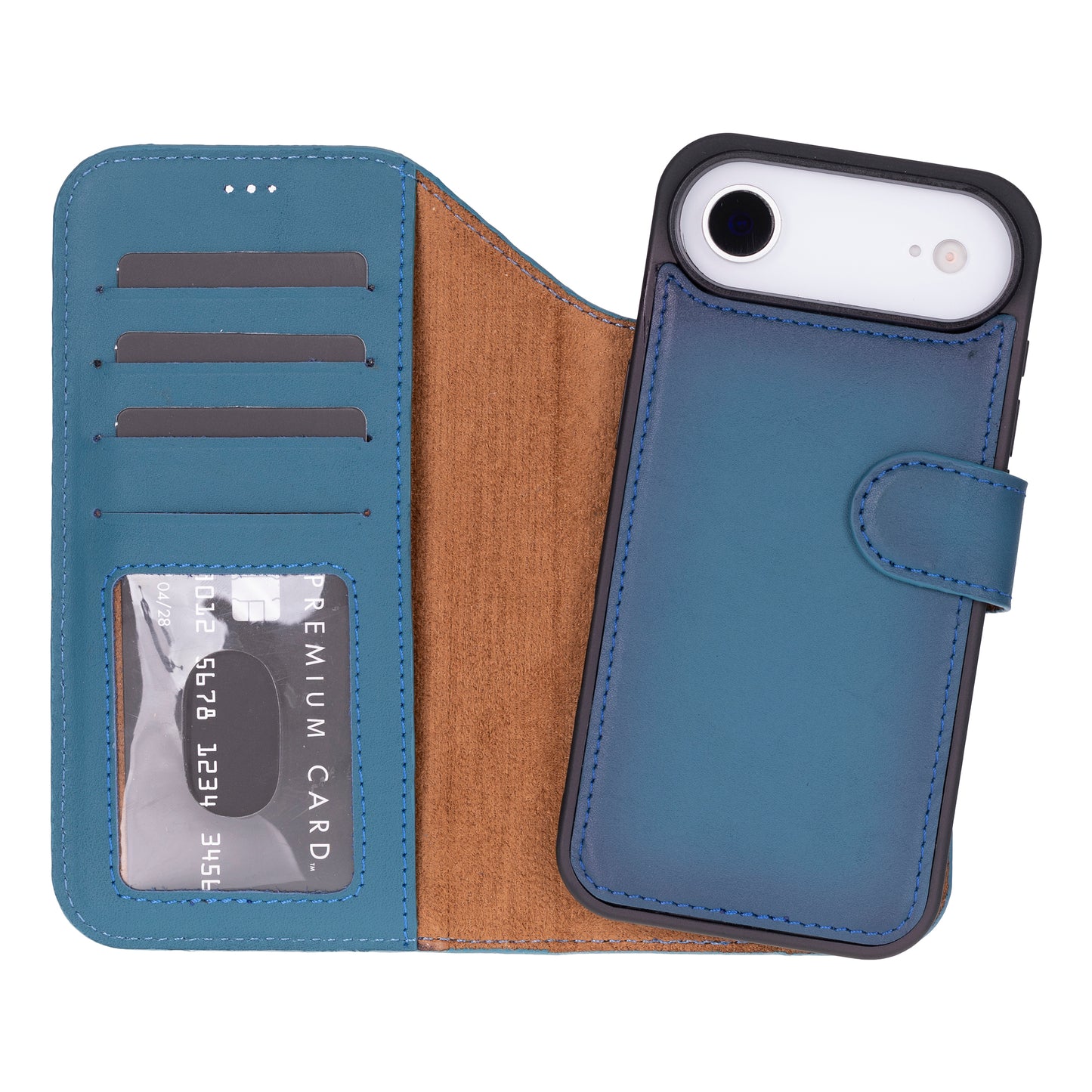 Magic iPhone 17 Air Detachable Leather Wallet Case