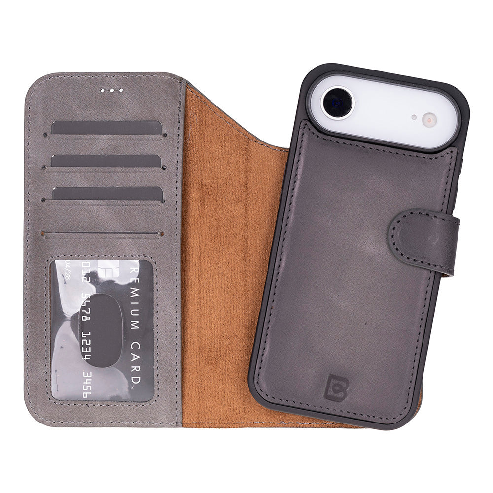 Magic iPhone 17 Air Detachable Leather Wallet Case