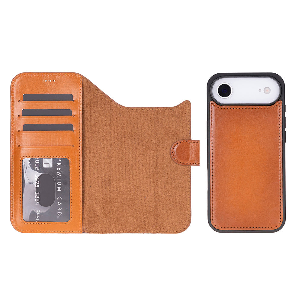 Magic iPhone 17 Air Leather Detachable Wallet Case